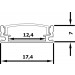 Aluminij. profil za LED trakove, ploščat-SET W=10mm, H=2m