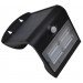 LED solarni reflektor s senzorjem gibanja, stenski, črn 3,2 W, 4000 K, 400 lm, IP65, 3,7 V, 2 Ah