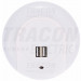 Nočna svetilka za vtičnico s senzorjem + USB port 230VAC, 50Hz, 1W, 1A/2A