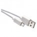 Kabel USB-A / micro USB-B, 2.0, polnjenje, podatki, 1 m, bela