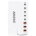 USB polnilna postaja, bela 3 USB A, 5 USB-C, 268W