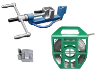 Klešče za napenjanje in rezanje jeklenih vezic ter dodatki Klešče za napenjanje in rezanje jeklenih vezic ter dodatki