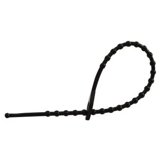 Odvezljiva vezica s kroglicami 120x1,3 mm, črna, PE, 100 kos, 120F-GY
