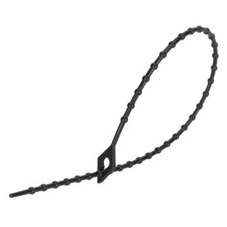 Odvezljiva vezica s kroglicami, črna 150×1,7mm, D=4-38mm, PA6.6, 100 kos, 160F-GY