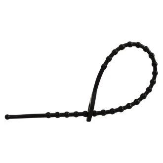Odvezljiva vezica s kroglicami 180x2 mm, črna, PE, 100 kos, 180F-GY