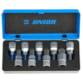 Nastavki vijačni inbus 1/2" v kov. kas. UNIOR 192/14, 5-17/9kos, 607064