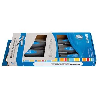 Izvijači ploščati križni tbi v kartonu UNIOR 607CS5TBI, 3x PL/2x PZ/5kos, 611987