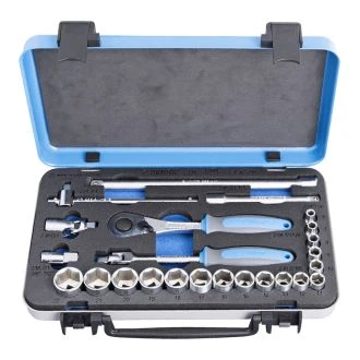Ključi nasadni 3/8" v kovinski kaseti UNIOR 239A, 6-22mm/24kos, 612509