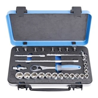 Ključi nasadni 3/8" v kovinski kaseti UNIOR 239C, 6-22mm/30kos, 613072