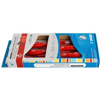 Izvijači ploščato križni vde v kartonu UNIOR 603CS6ATVD, s preizk., 3x PL/2x PH/1x preiz./ 6kos, 617656
