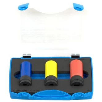 Ključi nasadni 1/2" impact UNIOR 231/4PPB gar. pvc kaseta, za alu platišča , 17-21mm / 3kos, 619965