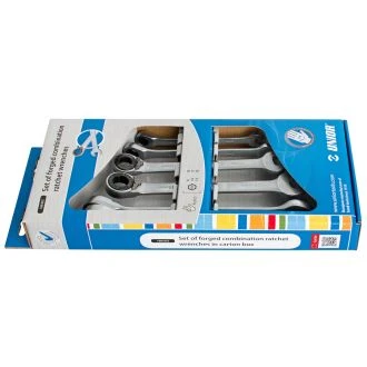 Ključi viličasto obročni z ragljo v kar. UNIOR 160/2CS, 8-19mm/6kos, 623709