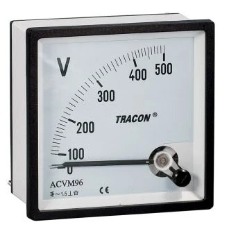 Analogni voltmeter za izmenično napetost, 96×96mm, 30V AC, ACVM96-30