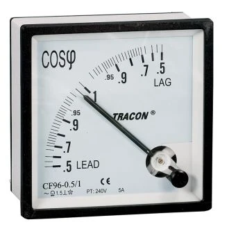 Instrument za merjenje cosinus Ø, 96×96mm, 240V AC, 0,5, CF96-0,5/1