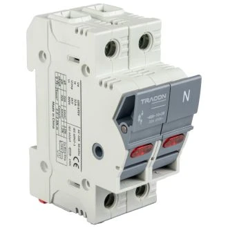 Varovalčno ločilno stikalo za cilindrične varovalke 32A, 10x38mm, Un=400V/690V, 1P+N right, LED, CFBL1P+N32