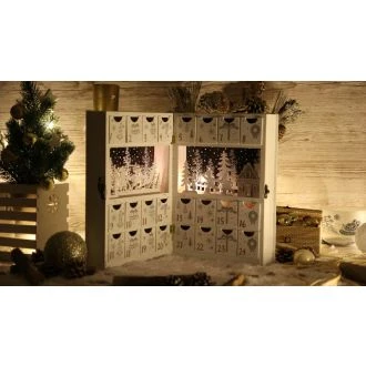 Božični adventni LED koledar, na baterije Timer 6+18h, 6LED, 3000K, 2xAAA, CHRACB6WW