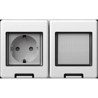 Set vtičnica SCH+STIKALO MEN IP55 2P+E 16A + 16AX 250V~ 2x2M PW, CM95PW-U