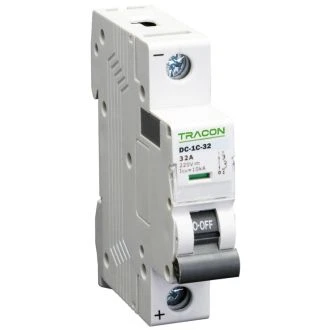 Enosmerni (DC) odklopnik za sisteme PV, 1 polni, C kar. 10A, 220V DC, DC-1C-10