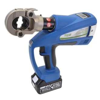 Akumulatorske hidravlične klešče za stiskanje, 11 kalupov+kovček 16-300mm2, 4900g, 60kN, 350°, 2× Li-ion, 18V, 3200mAh, DK60E