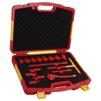 16 delni set izoliranih imbusnih in vtičnih ključev (1000V) 1000V, CrV, 8-22mm, 4-8mm, DSET16