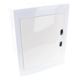 Razdelilna omara, nadometna, bela ravna vrata,+šina N/PE 2×12 (24) modul, IP40, (L×W×H=305×345×75mm), EDFKSN-12/2