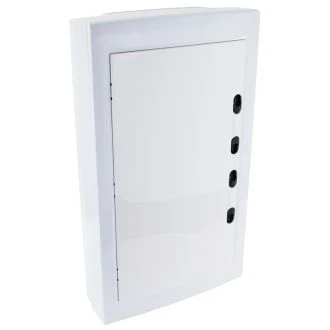 Nadometna razdelilna omara, bela ravna vrata 3×12 (36) modul, IP40, (H×W×D=570×330×100mm), EDFKSN-12/3