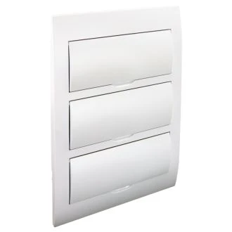 Razdelilna omara, podometna, bela vrata, +šina N/PE 3×14 (42) modul, IP40, (H×W×D=475×310×75mm), EDSN-14/3