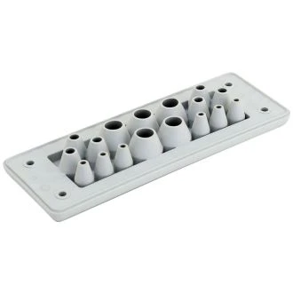 Uvodnica za dovod 17kom. kabla v razdelilno omaro, guma 153×56×19mm, IP65, EKBV-24