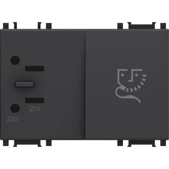 Vtičnica za brivnik 2.5A 230V~/15A 110V~ 3M SB, EM60SB-U