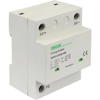 AC prenapet. odvodnik tipa T1+T2, vgrajen zaščit. element Ucpv: 1200V; Iimp:12,5kA; In:20kA; Imax:50kA; Up:4kV, ESPD1+2-DC50-1000