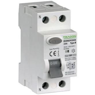 Tokovno zaščitno stikalo FID, 2 polno 40A, 30mA, 10kA, B, EVOB2P4003