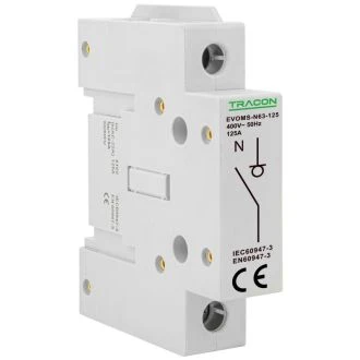 N pol k vrstnemu ločilnemu stikalu EVOMS 400V, 50Hz, 125A, 1P, 25-50mm2, EVOMS-N63-125