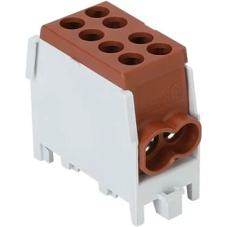 Odcep. vrst. sponka za glavni vod na montaž. tir, rjava 2.5-25mm2, max. 1000VAC, max.101A, FLECU-25-16-2B