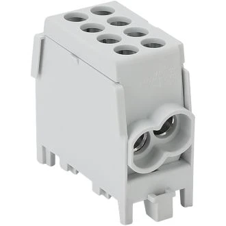 Odcep. vrst. sponka za glavni vod na montaž. tir, siva 2.5-25mm2, max. 1000VAC, max.101A, FLECU-25-25-2