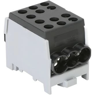 Odcep. vrst. sponka za glavni vod na montaž. tir, črna 6-35mm2, max. 1000VAC, max.125A, FLECU-35-25-3F