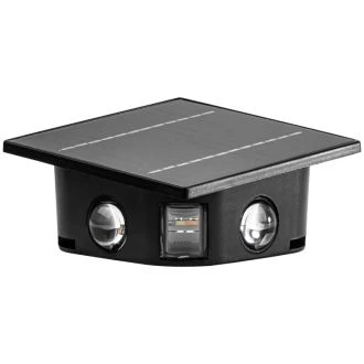 Vrtna LED svetilka, stenska, solarna, dekorativna, dvostrans 0,4W, 3000K, 36 lm, 3,7V/1300mAh Li, IP44, GARSL6