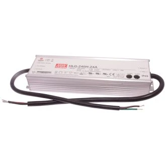 HLG LED gonilnik/napajalnik s kovinskim ohišjem 90-305 VAC / 24 VDC; 240 W; 0-10 A; PFC; IP65, HLG-240H-24A