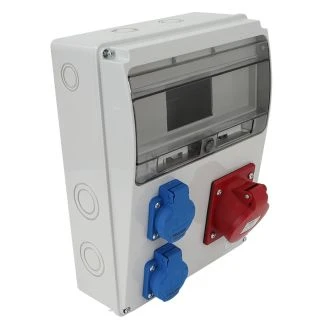 Priključna omarica brez zaščite Out: 2×SCHUKO+1×16A(3P+N+E), TDB04-11M