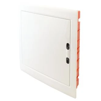 Podometna razdelilna omara - plastična, bela ravna vrata 2×18 (36) modul, EDSSN-18/2