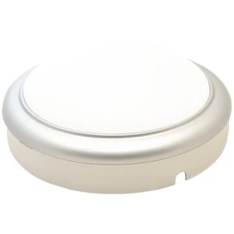 Ladijska LED svetilka-plastična, okrogla, srebrn okvir 230 V, 50 Hz, 15 W, 4000 K, 1050 lm, IP54, ABS+PC, EEI=G, LHLMKS15NW