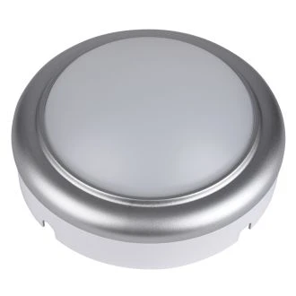 Ladijska LED svetilka-plastična, okrogla, srebrn okvir 230 V, 50 Hz, 8 W, 4000 K, 560 lm, IP54, ABS+PC, EEI=G, LHLMKS8NW