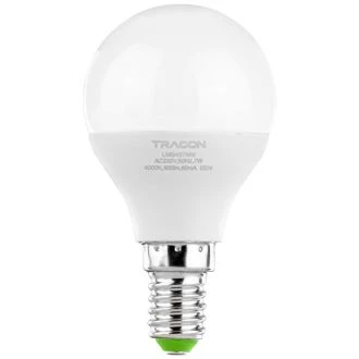 LED žarnica okrogla oblika 230 V, 50 Hz, E14, 7 W, 500 lm, 4000 K, EEI=F, LMG457NW