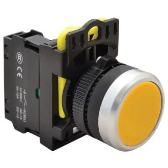 Navadno tipkalo, rumeno 1×NO, 5A/230V AC-15, IP65, NYG3-Y