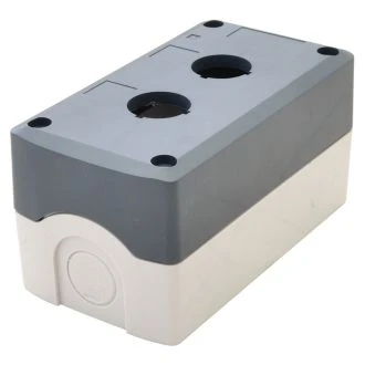 Sestavljeno ohišje za tipko, sivo, dvojno d=22,5, IP65, 2×PG-13,5, NYGD-2GR
