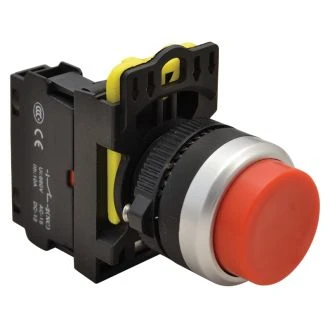 Izbočeno pritisno stikalo, rdeče 1×NC, 5A/230V AC-15, IP65, NYK3-HR
