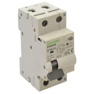 Kombinirano zaščit. stikalo, 2P, 2 modulno, B karakteristika 6A, 30 mA, 6kA, AC, EVOKM2B603