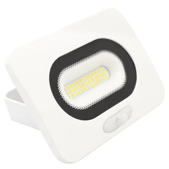 SMD LED reflektor s senzorjem gibanja, bel 10W, 4000K, IP65, 220-240V AC, 750lm, EEI=G, 110°, 3-10m, RSMDLFM10