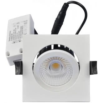 Vgradna LED svetilka, oglata, vrtljiva, downlight 230 V, 50Hz, 13W, 4000K, 1210lm, 60°, IP65, EEI=F, DLNCOBD13W