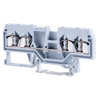 Vrstna sponka za fazni vodnik, vzmetna, na šino, siva 800V 20A 0.08-2.5 mm2 4P, TSKC2,5/4