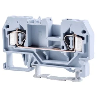 Vrstna sponka za fazni vodnik, vzmetna, na šino, siva 800V 32A 0.08-4 mm2 2P, TSKC4